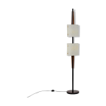 Lampadaire en rsine granite et bois, annes 1950