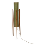 Lampadaire rocket vert par novoplast fibre et bois 1960