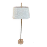 Lampadaire scandinave en chêne métal et tissus des années 60 Lampadaire scandinave en chêne métal et tissus des années 60