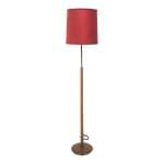Lampadaire scandinave en métal et en vinyle, suède, 1950 Lampadaire scandinave en métal et en vinyle, suède, 1950