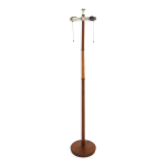 Lampadaire scandinave en teck et en cuir sude 1960