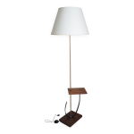 Lampadaire scandinave en teck et métal des années 1960 - 1970 Lampadaire scandinave en teck et métal des années 1960 - 1970