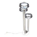 Lampadaire space age chrom et verre, annes 1970