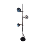 Lampadaire spots noir et chrome 1970