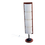 Lampadaire de style scandinave en teck et rsine granite des annes 70