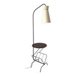 Lampadaire tablette, porte revue et diabolo 1960