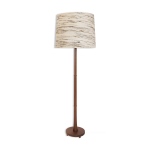 Lampadaire en teck et son abat - jour laine danemark 1960 1970