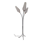 Lampadaire tripode mtallique des annes 50