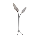 Lampadaire tripode m�tallique des ann�es 50