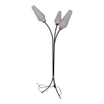 Lampadaire tripode m�tallique des ann�es 50