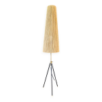 Lampadaire tripode mid - century, abat - jour en corde, années 1950 - 60 Lampadaire tripode mid - century, abat - jour en corde, années 1950 - 60