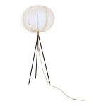 Lampadaire tripode vintage cocoon avec dtails en laiton, annes 1960