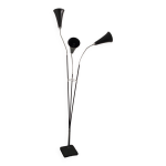 Lampadaire trois branches style annes 50
