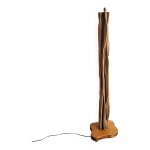 Lampadaire vintage en bois flott & acajou 1960