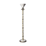 Lampadaire vintage en bois et en laiton italie