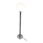 Lampadaire vintage chrom et verre, annes 1970