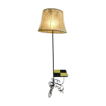Lampadaire vintage en fer forg et cramique 1950