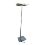 Lampadaire vintage mtal gris
