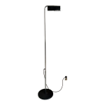 Lampadaire vintage orientable, chrome et noir, gismondi pour artemide, italie 1980