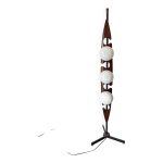 Lampadaire vintage reggiani 3 opalines, 1960