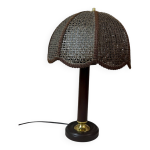 Lampe abat jour cannage