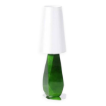 Lampe avec abat - jour en soie
