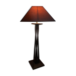 Lampe acajou pied sculpt�