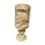 Lampe  poser albtre motif floral