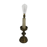 Lampe ancienne avec pied en laiton