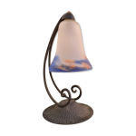 Lampe art deco pate de verre g croimare