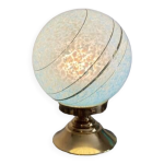 Lampe art dco verre de clichy bleu