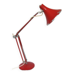 Lampe articule d'architecte  poser, laque rouge