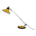 Lampe articul�e en m�tal jaune aluminor, ann�es 70