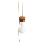 Lampe baladeuse en bois cble lin