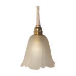 Lampe baladeuse globe tulipe en verre pressé moulé vintage Lampe baladeuse globe tulipe en verre pressé moulé vintage