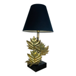 Lampe bambou et feuilles dorée, style hollywood regency, années 70 Lampe bambou et feuilles dorée, style hollywood regency, années 70