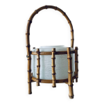 Lampe bambou et verre Lampe bambou et verre