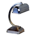 Lampe de banquier chromée et articulée, art déco 1940 Lampe de banquier chromée et articulée, art déco 1940