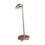 Lampe bateau bronze sur socle bois