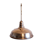 Lampe bauhaus en verre mercurisé suspension industrielle chromée. Lampe bauhaus en verre mercurisé suspension industrielle chromée.