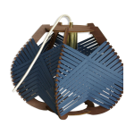 Lampe bleu fonce tisse  poser