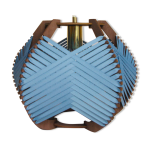 Lampe bleue tisse  poser