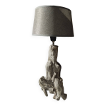 Lampe en bois flott
