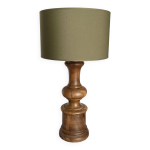 Lampe en bois tourn
