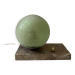 Lampe  poser boule globe en verre granit art dco marbre
