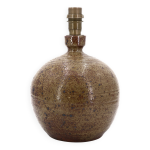 Lampe boule de potier en gr�s pyrit� de guy baudat, ann�es 70