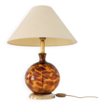 Lampe boule verre soufflé et porcelaine art déco vintage (numéroté) Lampe boule verre soufflé et porcelaine art déco vintage (numéroté)