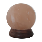 Lampe boule vintage bois et albâtre Lampe boule vintage bois et albâtre