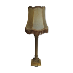 Lampe en bronze des annes 1960 de style empire abat jour en peau