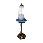 Lampe bronze art nouveau tulipe pate de verre sign� lumieres de la ville 40
